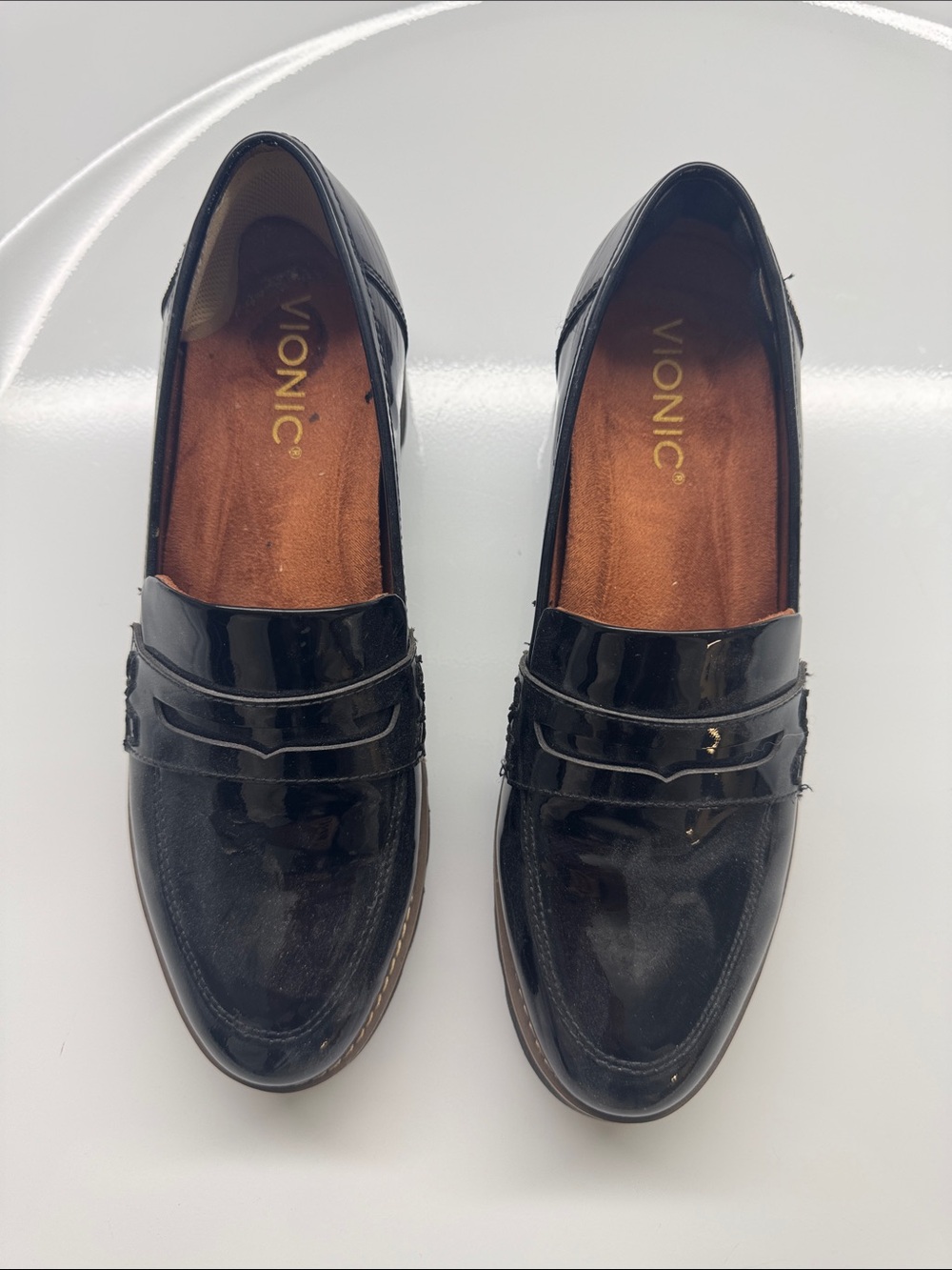 Vionic Black Patent Loafers